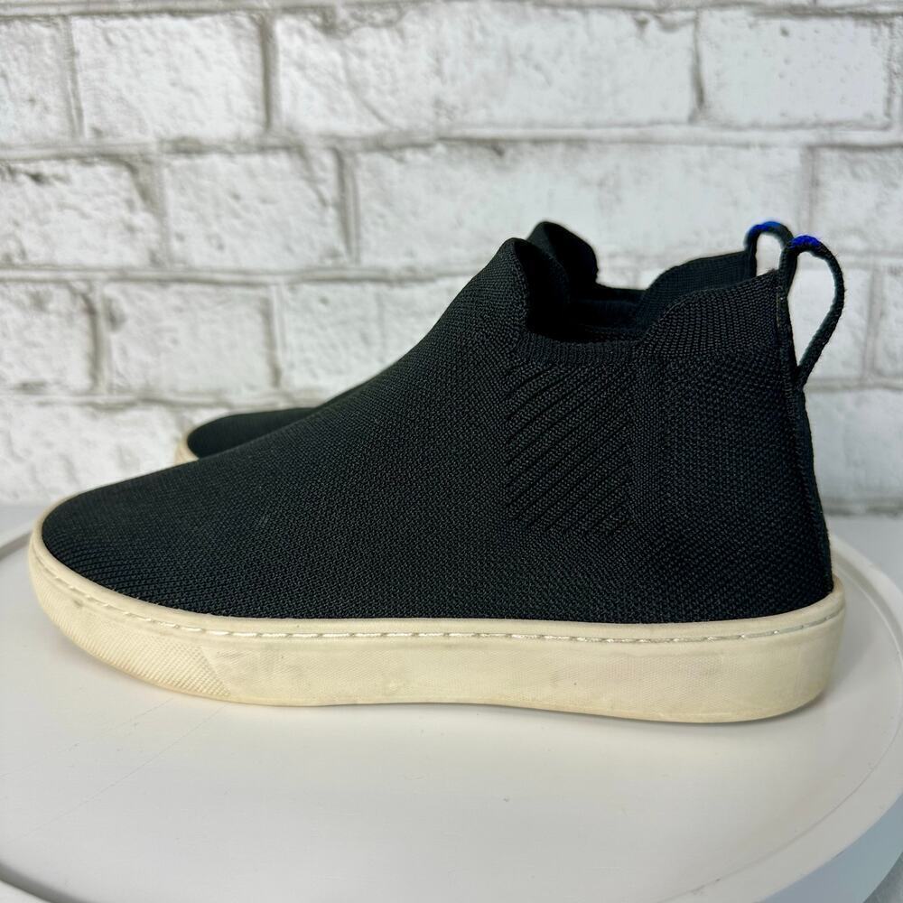 Rothy's Chelsea Boot Ankle Booties Stretch Knit Washable Shoes Black 6 - Picture 10 of 10